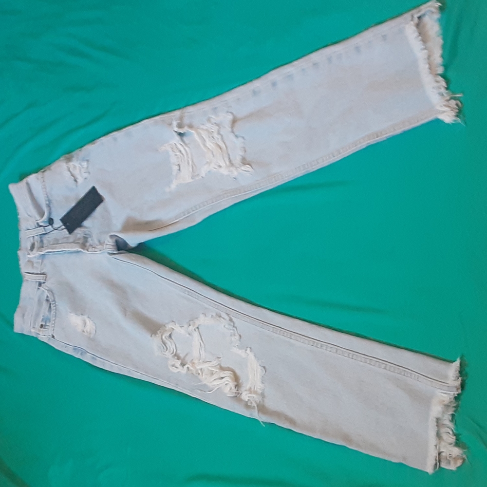* CARMAR DISTRESSED BUTTON FLY JEANS SIZE 23 - Picture 2 of 14